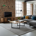 Журнальный столик, 120х80х45, Флеверс, кофейный, из массива дуба, MAKOSA