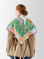 Платок «Женский лик Алтая. Весна»