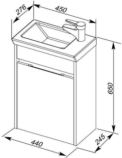 Раковина для тумбы Sanovit Isik 45 4045-KL