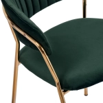 Комплект из 2-х стульев Bradex Home Turin зеленый, золотые ножки