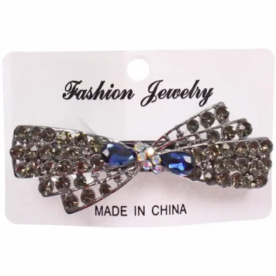 Заколка - автомат металлическая на блистере «KLEVER», тоскана, цвет как на фото, 8*3см ( хедр Кокетка)