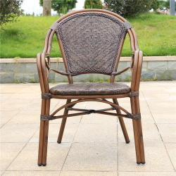 Кресло из искусственного ротанга для отдыха БАМБУК-1 с аллюминевой рамой