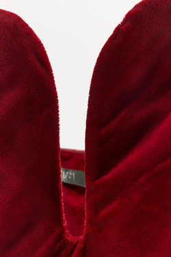 ZARA БАРХАТНОЕ ПЛАТЬЕ С ОТКРЫТЫМИ ПЛЕЧАМИ — LIMITED EDITION, ТЕМНО-РОЗОВЫЙ