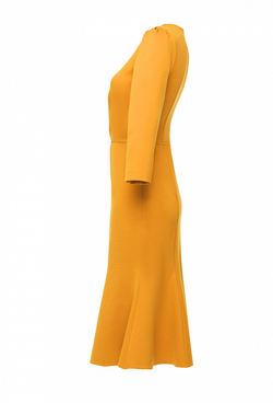 Трикотажное платье - годе оранжевое 01-02-21 manito