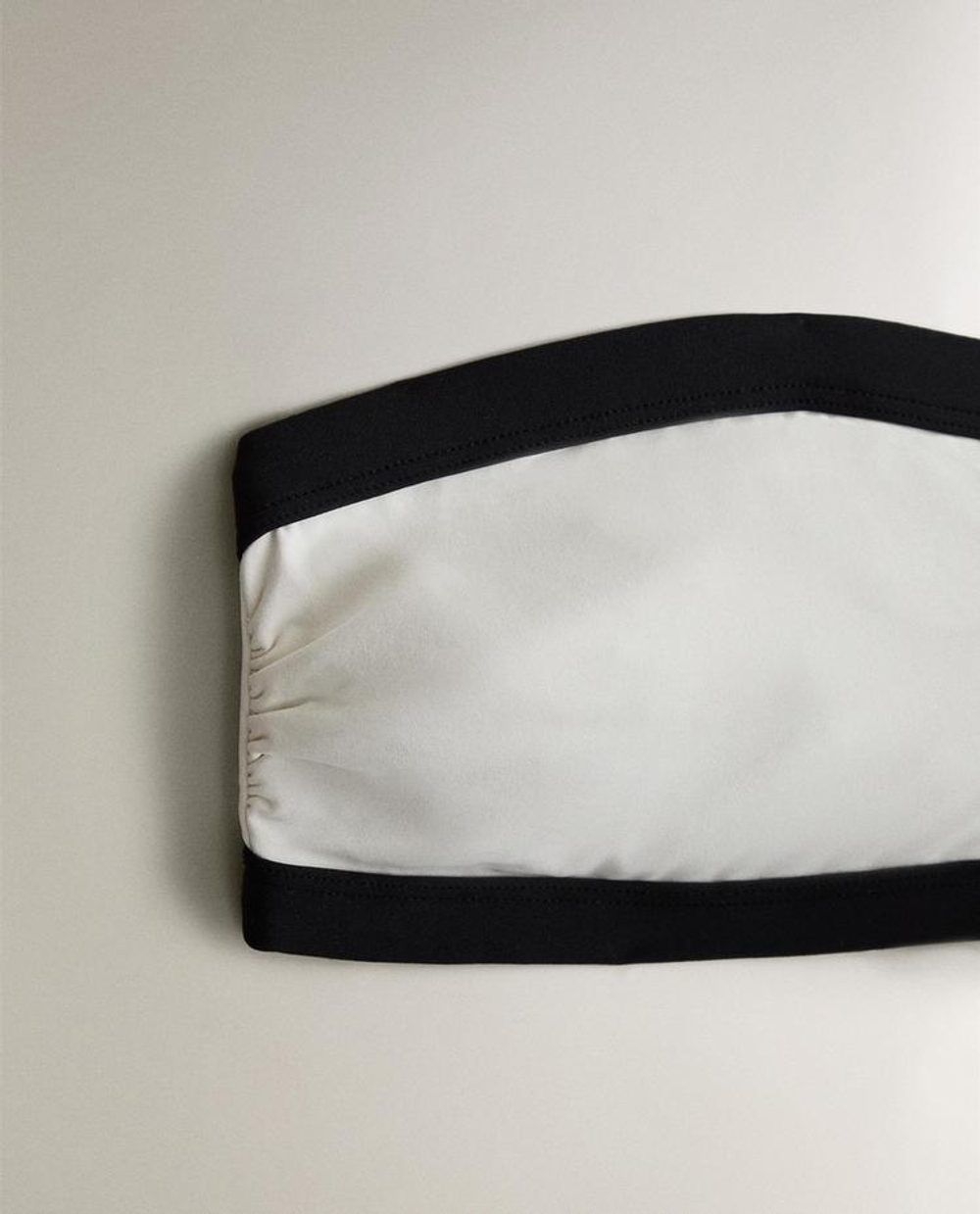 ZARA HOME БИКИНИ ТОП В КОНТРАСТНУЮ ПОЛОСКУ, ЭКРЮ