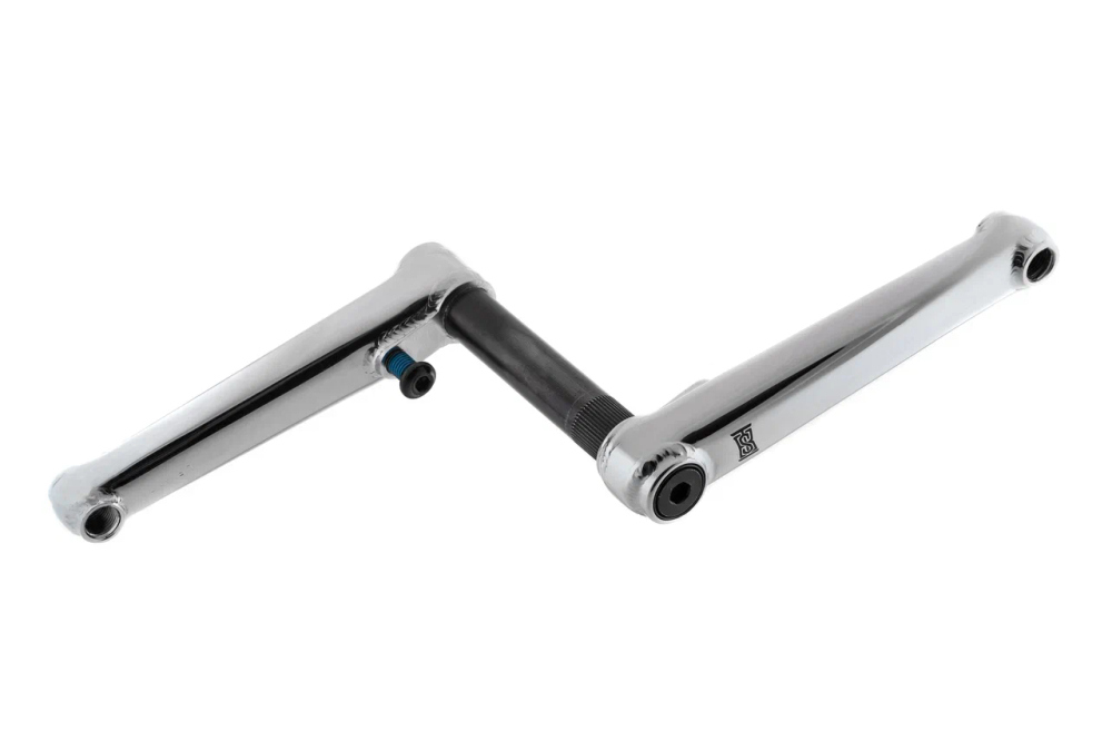 Шатуны BMX TSB Ghost drive cranks двухэлемент 160 mm RHD/LHD chrome полый 22 мм вал, 48 шлицев, вес в сборе 846 гр, серебр. TSB NEW