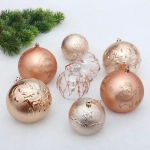 Набор шаров «Wonderful highlights» 8 см + 10 см (24 предмета), Шампань