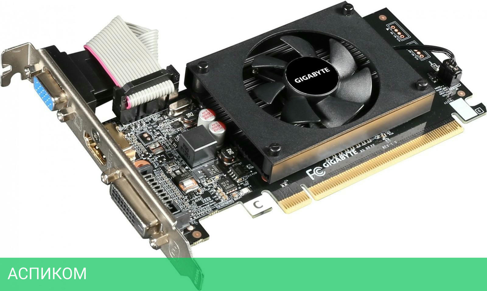 Видеокарта GigaByte GeForce GT 710 2GB DDR3 (GV-N710D3-2GL Rev2.0)