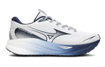 Mizuno Astro Plus lightweight, increased cushioning fabric, shock absorption, non-slip, breathable, rebound, low-cut casual running shoes for men and women with the same deep blue color scheme