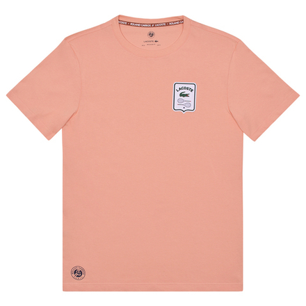 Мужская теннисная футболка Lacoste Sport Roland Garros Edition Badge T-shirt - clair orange