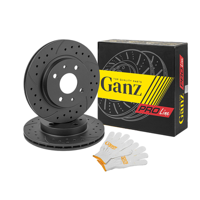 Диск тормозной передний перфорированный PRO-Line с покрытием ВАЗ 2110/1118/2170/2190 R13 (компл.2шт) GANZ GIJ10120S