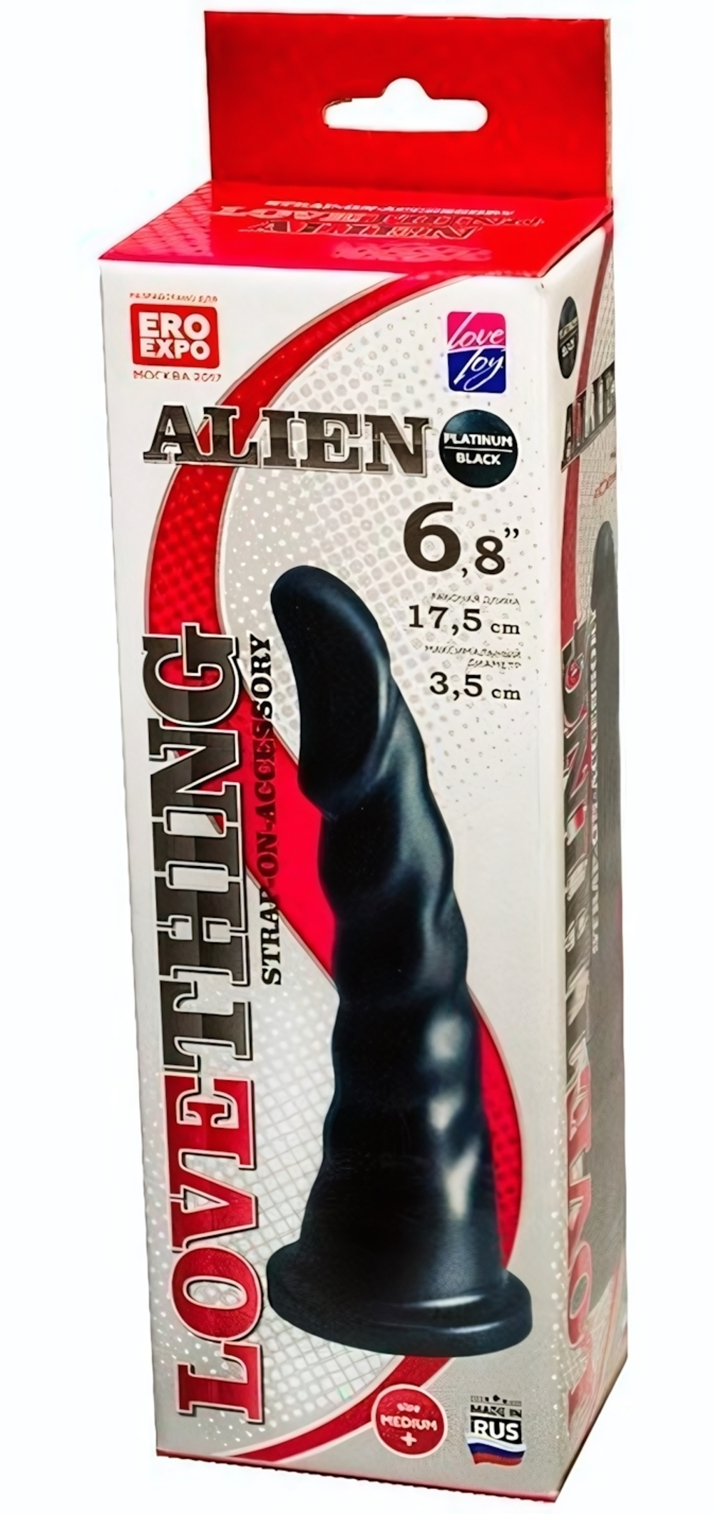 Насадка "ALIEN" к страпон-трусикам (Цвет: черный)