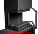 Камин МАДРИД на дровнике Гигант справа черный шамот подовый