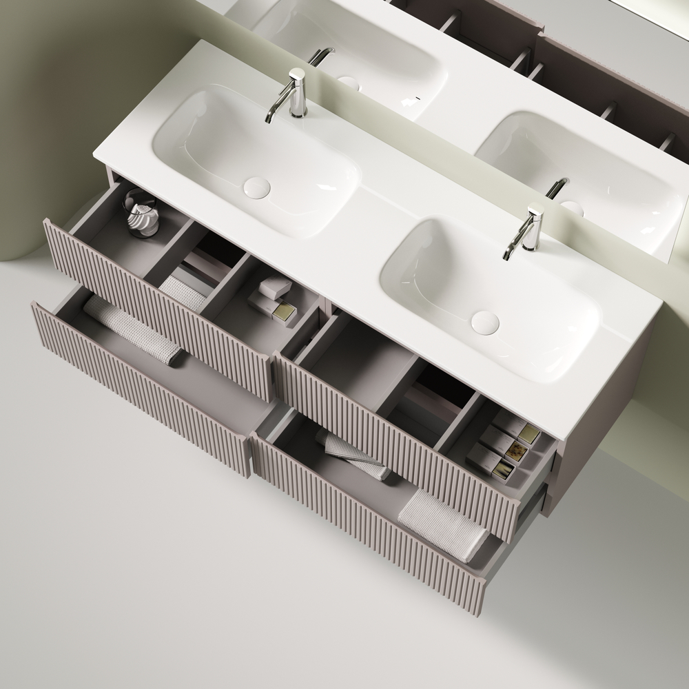 Тумба подвесная Sancos Snob T c двумя ящиками 690х445х500, Doha Soft, SNT70SM