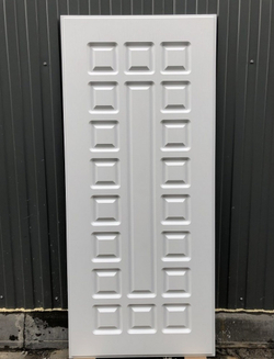 Входная металлическая белая дверь RеX (РЕКС) Премиум H белая ФЛ-243 силк сноу / ФЛ-183 белый ясень