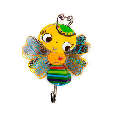 Крючки самоклеющиеся на блистере 2 шт  ПВХ, 3D "Пчелки" (440-336)