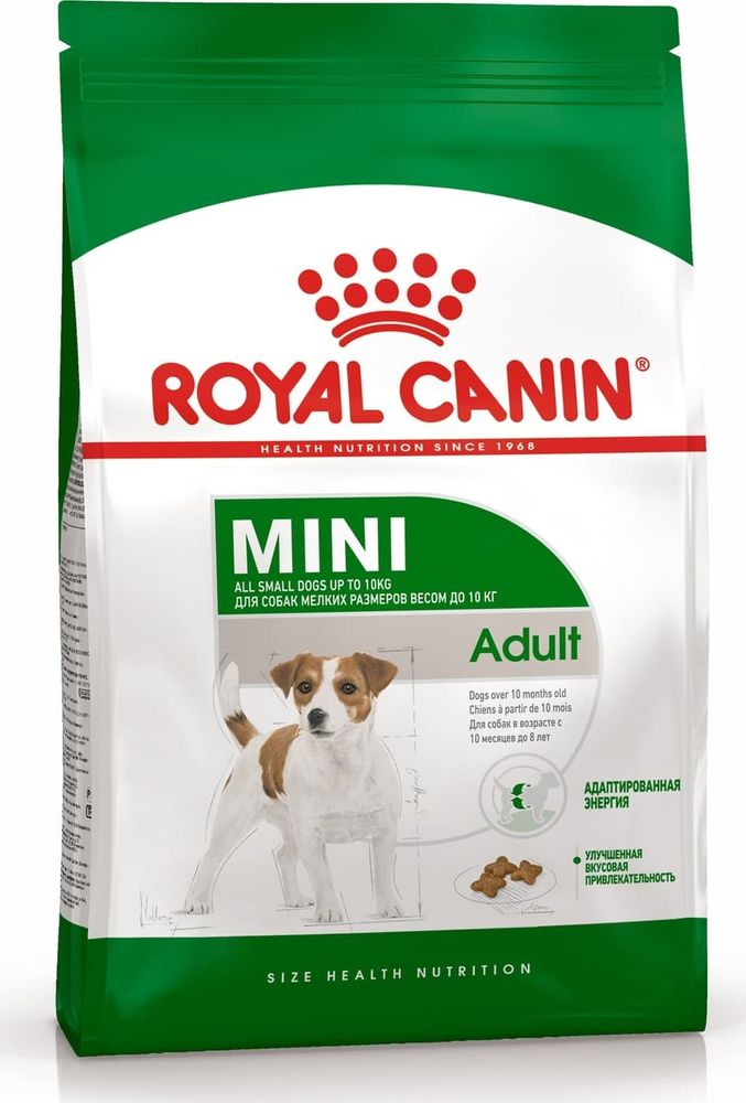 Royal Canin 800г Мини Эдалт корм для собак от 10 месяцев и старше, весом до 10кг