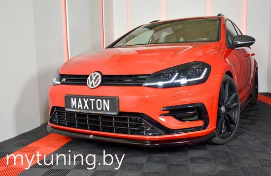 Сплиттер бампера переднего V.2 для VOLKSWAGEN Golf VII R (17-...)