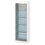 Стеллаж - IKEA TROFAST, 46х30х145 см, белый/серо-зеленый/серо-голубой, ТРУФАСТ ИКЕА