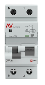 Автомат дифференциальный EKF rcbo6-1pn-6B-30-a-av