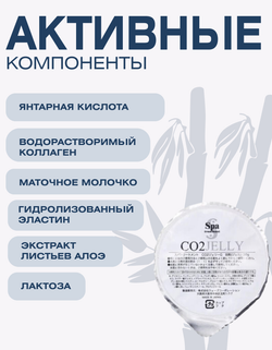 Увлажняющая и подтягивающая карбоновая маска для лица SPA Treatment CO2 Jelly(1шт)