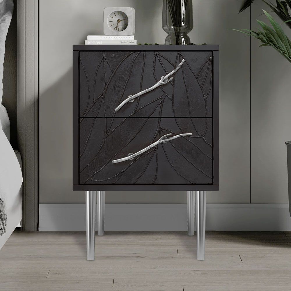 Тумба Арт Колор leaves Стайл Сильвер Терпкий коричневый