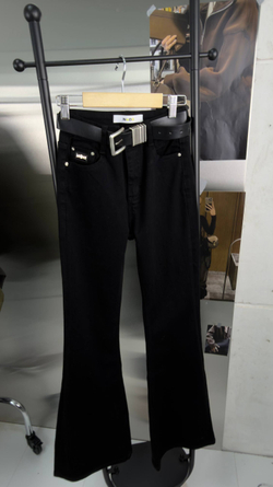 Брюки джинсовые женские арт. 73056-1 цвет"чёрный"