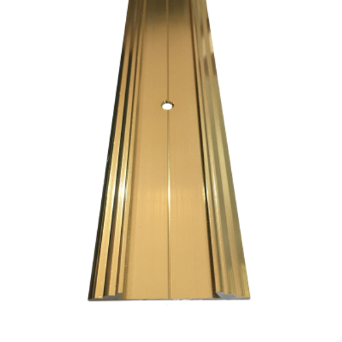 Порог-стык с рез. 46мм "DO-1" 2,7м (осн.) Золото глянец с цв. рез. анод. ал.