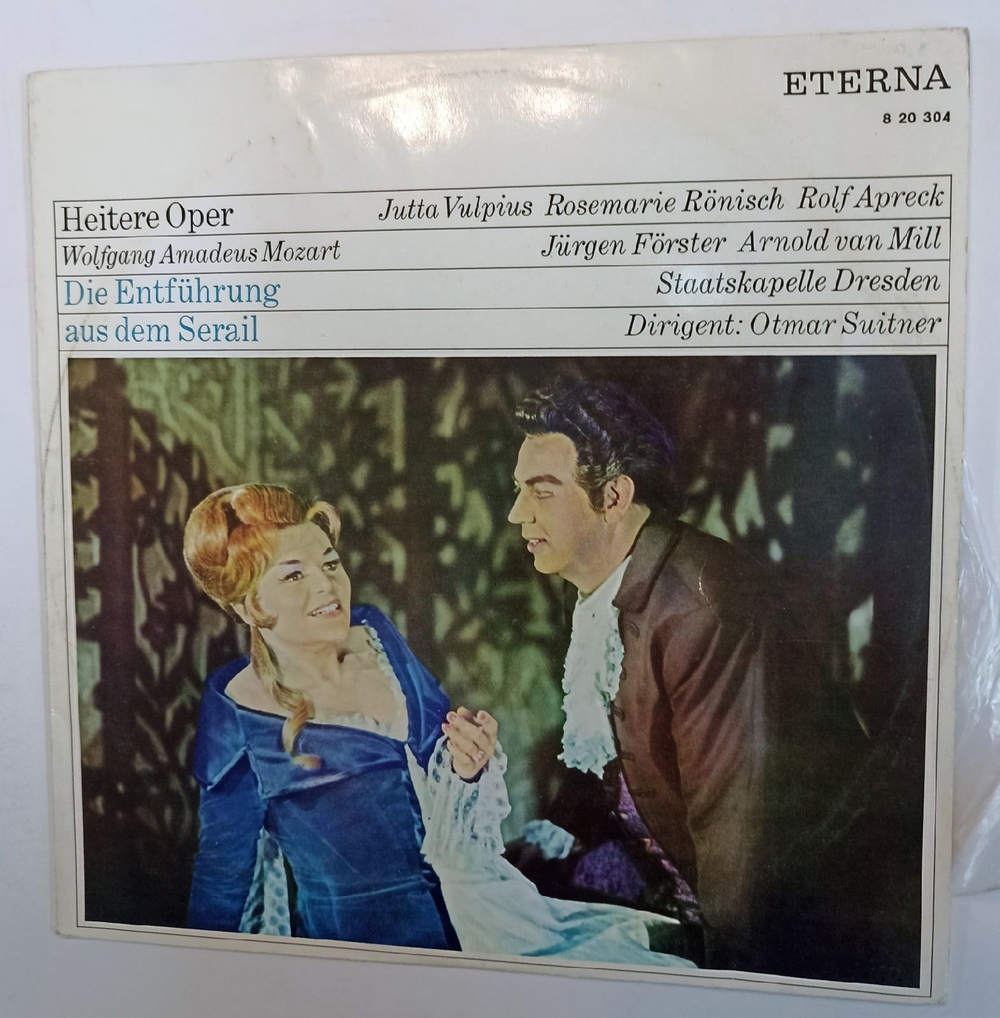 Винтажная виниловая пластинка Wolfgang Amadeus Mozart В.А. Моцарт Die Entfuhrung Aus Dem Serail (Opernquerschnitt) (GDR 1968)