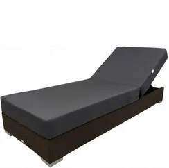 Шезлонг с матрасом Mantera, коричневый, серый