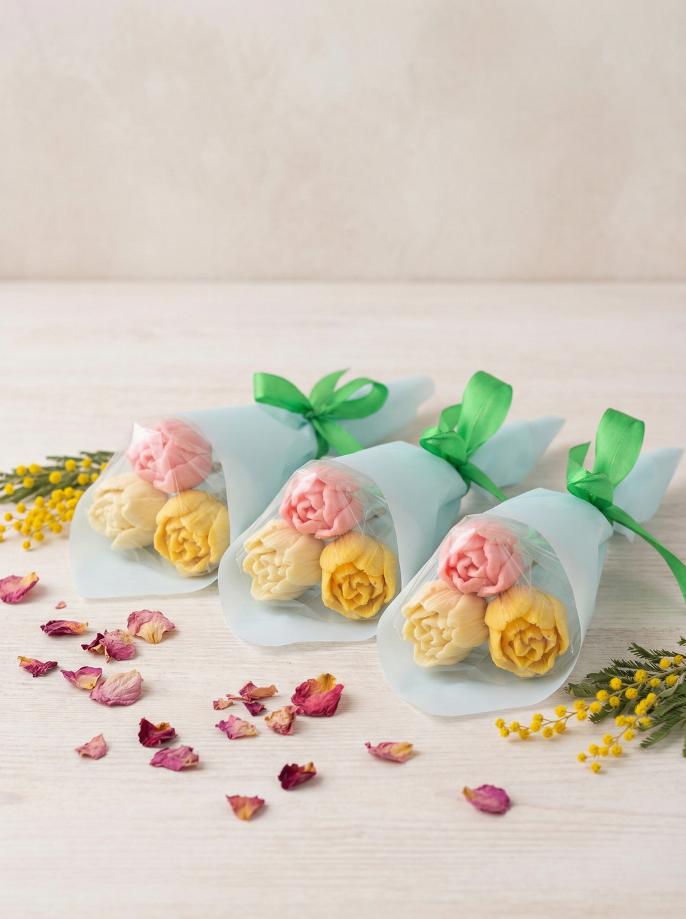 Мини-букет "Три тюльпана"