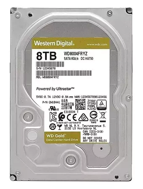 HDD Server WD Gold (3.5'', 8TB, 256MB, 7200 RPM, SATA 6 Gb/s)
