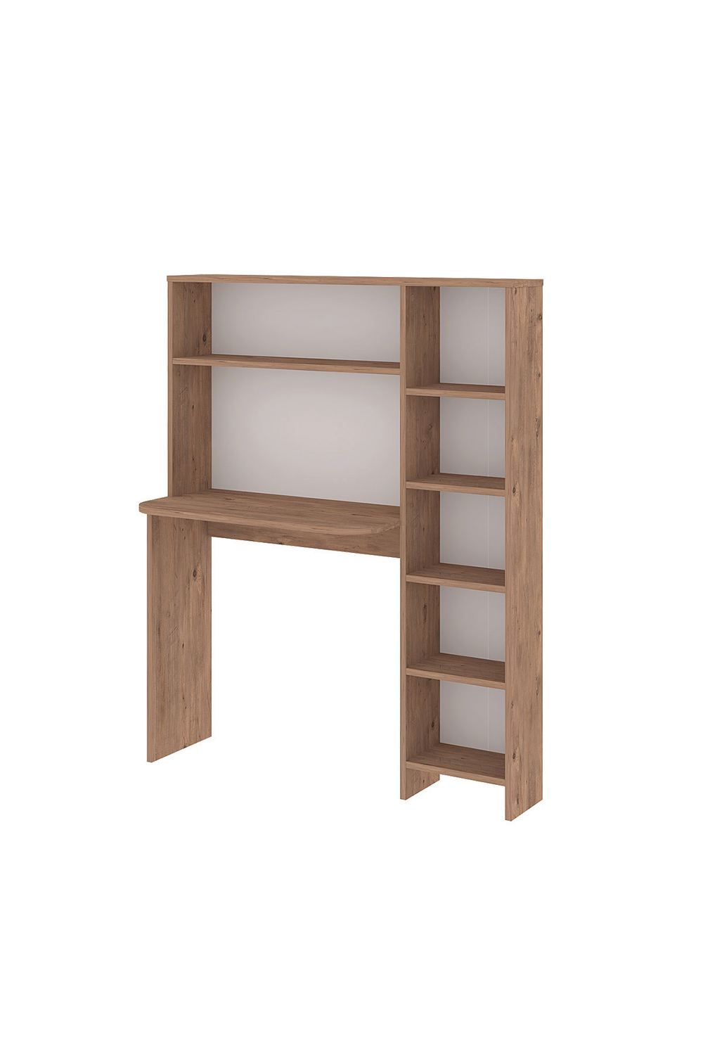 Стол рабочий с полками для книг 120х140 - сосна