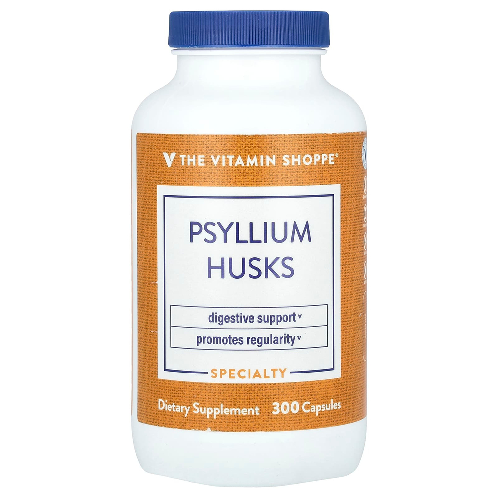 The Vitamin Shoppe, Шелуха семян подорожника, 300 капсул (720 мг на капсулу)