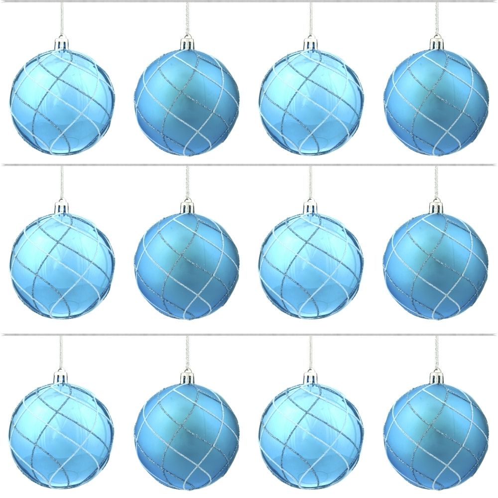GAEM Набор из 12шт Украшение новогоднее Шар "Алмазная сетка", D 8 см, L35 W26,5 H8,5 см