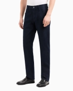 Stretch Cotton Regular Fit Trousers – мужские брюки прямого кроя из стрейч-хлопка от GIORGIO ARMANI