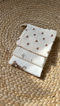 Салфетки из муслина 25*25 (набор 3шт)