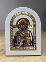 Спиридон, арочная, белое дерево, эмаль 105х140