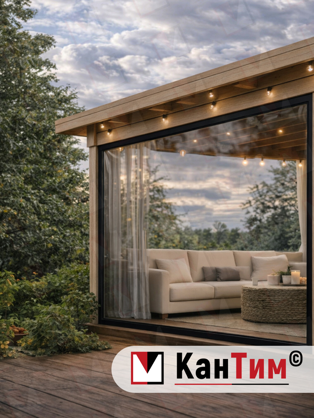 Мягкое ПВХ-окно 700 мкм | Чёрный окантовка | Чёрный люверсы |  Поворотная скоба | Ширина: 350 см Высота: 80-265 см