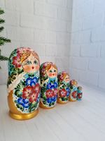 Матрешка 5м 15см нижегородская роспись, интерьерная