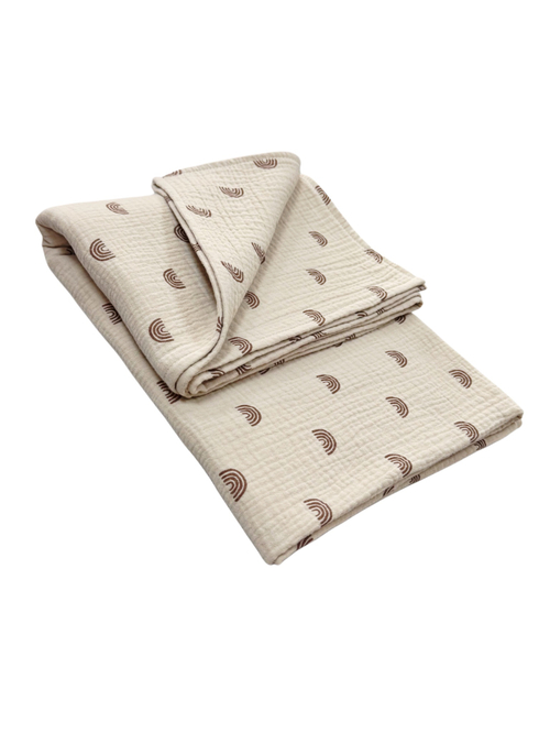 Муслиновый плед Радуги brown