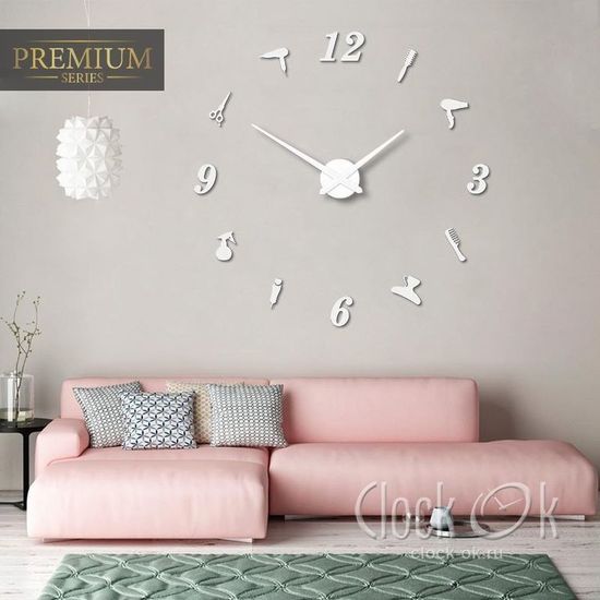 Настенные 3D часы Парикмахер