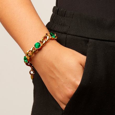 Браслет Dyrberg Kern ARIANE SG EMERALD GREEN 430034