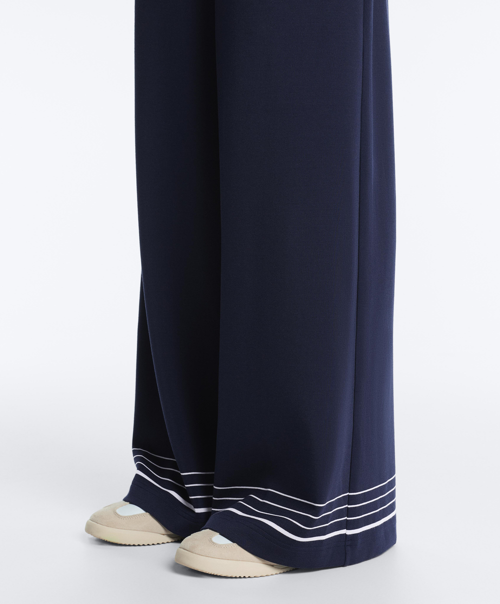 OYSHO Мягкие брюки из модала с матросской полосой, синий