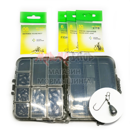 Набор Джиг-риг для микро-джига до 5 гр (капля)