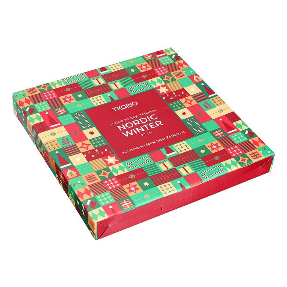 Набор из двух тарелок Nordic winter из коллекции New Year Essential, Ø26,5 см