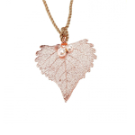 Колье лист Ester Bijoux Тополь LF34A-D RG BR