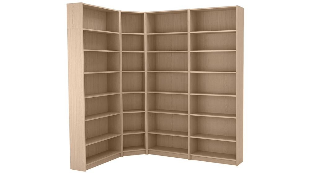 Стеллаж Билли 18 Дуб Сонома 3025 215*135*237 см, Бежевый   Фиеста