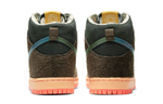 CONCEPTS x Nike Dunk SB Pro QS "Mallard" fabric roast duck wrapped non-slip wear-resistant high-top sneakers for men and women with the same brown-green special box set