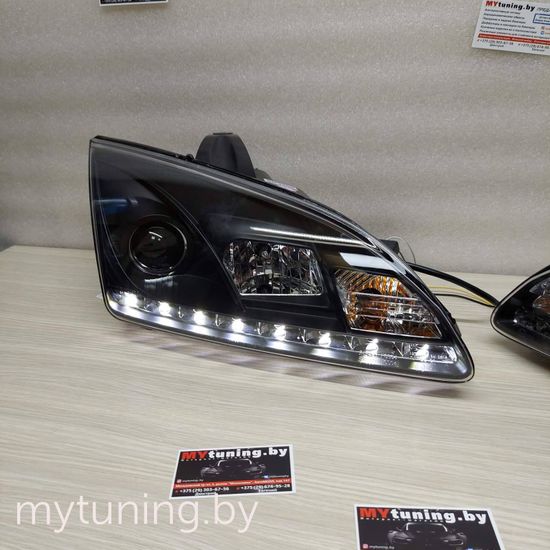 Передние фары Ford Focus 2 daylight black